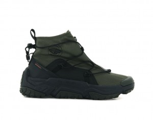 Palladium Off-grid Hi Zip Waterproof + Sneakers Bambino Verde Oliva | RTVYF-5912