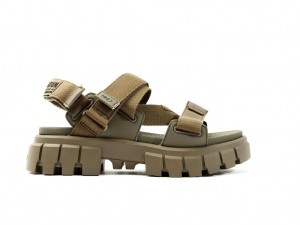 Palladium Revolt Sandal Mono Sandali Donna Verdi | QYREM-6980